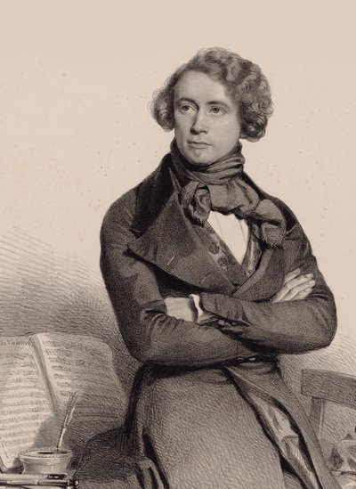 Portret van de cellist en componist Adrien-François Servais 1807-1866 door Charles Louis Baugniet