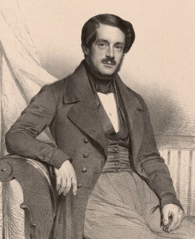 Portret van de componist Francesco Masini 1804-1863, 1837 door Charles Louis Baugniet
