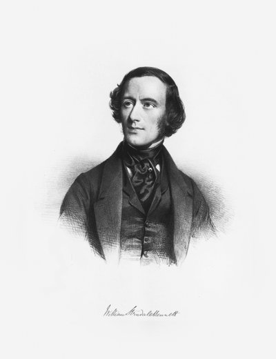 Portret van de componist William Sterndale Bennett 1816-1875 door Charles Louis Baugniet