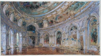 Banketzaal in het Koninklijk Paleis van Laeken, ca. 1910 door Charles Louis Girault