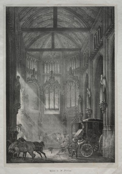 Kerk van St. Nicolaas, Rouen door Charles Louis Lesaint