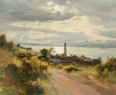 Dundee vanaf Tayport door Charles Louis Mitchell