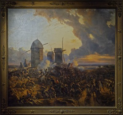 Slag bij Mouscron door Charles Louis Mozin