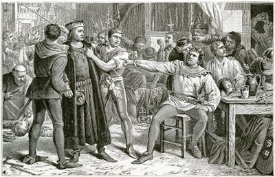 Lord Saye en Sele voor Jack Cade gebracht, 1896 door Charles Lucy