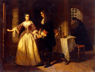 Het afscheid van Lord William en Lady Rachel Russell in 1683 door Charles Lucy