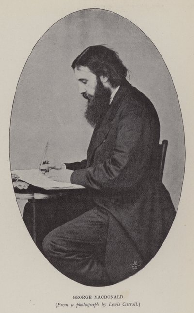 George Macdonald (zwart-wit foto) door Charles Lutwidge Dodgson