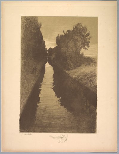 Suite de Landschappen: Landschap, Plaat 1, Remarque, Een Vis door Charles Marie Dulac