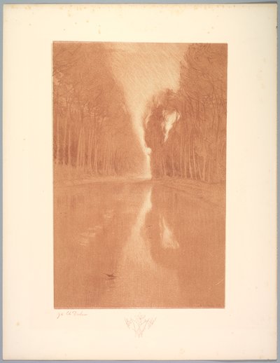 Suite de Landschappen: Landschap, Plaat 2, Remarque, Sterbloemen door Charles Marie Dulac