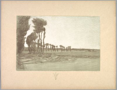 Suite de Landschappen: Landschap, Plaat 5, Remarque, Drie Tarwestengels door Charles Marie Dulac
