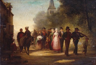 Het Dorpshuwelijk, 1872 door Charles Marie Lhuillier