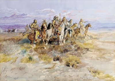 Indiaanse Verkenningspartij, 1897 door Charles Marion Russell