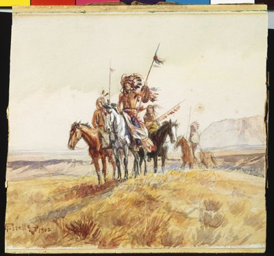 Indiaanse Oorlogspartij, 1902 door Charles Marion Russell