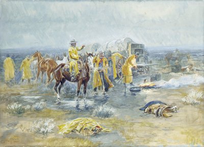 Regenachtige Ochtend door Charles Marion Russell