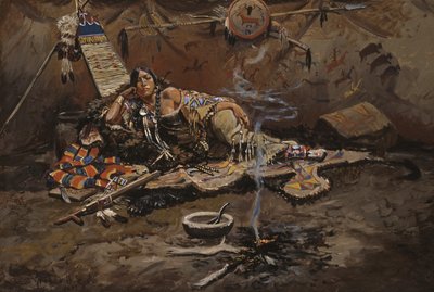 Wachten en Gek door Charles Marion Russell