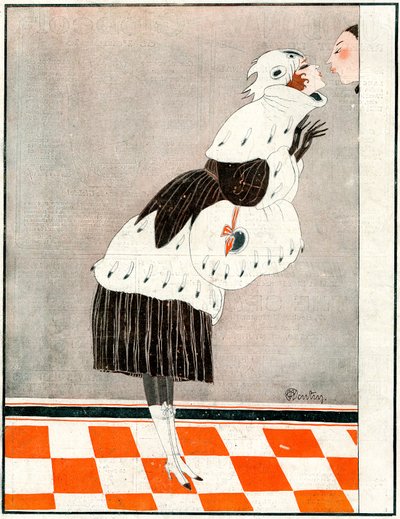 Vaarwel en Dank Je! Let op mijn make-up - illustratie uit la Vie Parisienne door Charles Martin