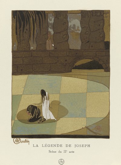 La Légende de Joseph, Scène du IIe acte, pub. 1914 door Charles Martin