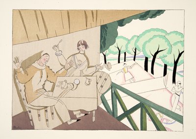 Le Tennis uit Sports & Divertissements, uitgegeven 1914 door Charles Martin