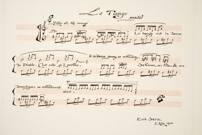 Muzikale Partituur voor Le Tango uit Sports & Divertissements, uitgegeven 1914 door Charles Martin