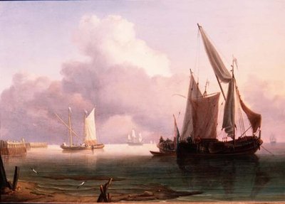 Windstille Estuarium met Nederlandse Pinken door Charles Martin Powell