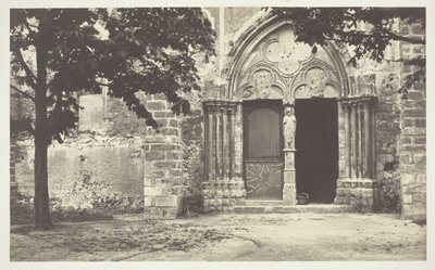 Kerk van Villeneuve le Comte, Seine-et-Marne (Kerk van Villeneuve le Comte, Seine-et-Marne) door Charles Marville