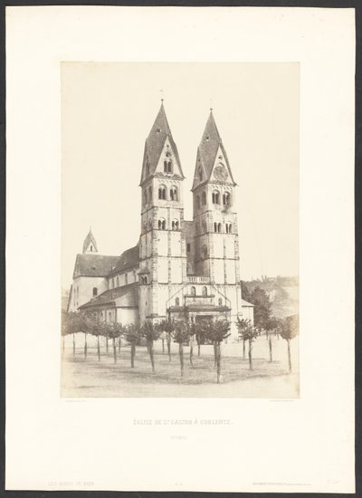 Kerk van St. Castor in Coblentz door Charles Marville