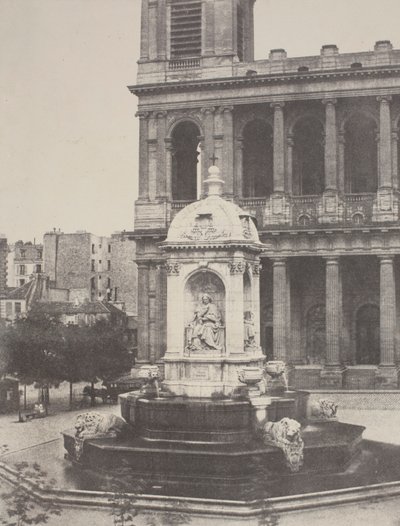 Fontein bij St. Sulpice door Charles Marville