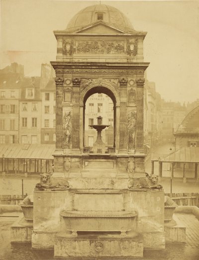 De façade van de Fontein der Onschuldigen, Parijs door Charles Marville