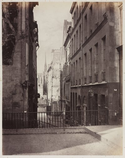 Rue Jean-de-Beauvais. Gezicht vanaf de Rue des Écoles naar de Boulevard Saint-Germain, in aanbouw door Charles Marville