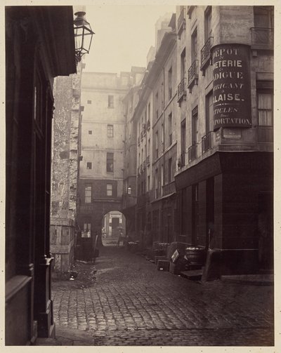 “Rue au Lard”, Parijs door Charles Marville