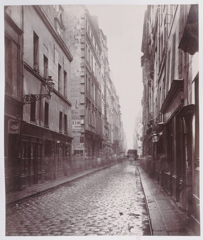 Rue de Gravilliers, vanaf de rue du Temple, Parijs, 1858-78 door Charles Marville