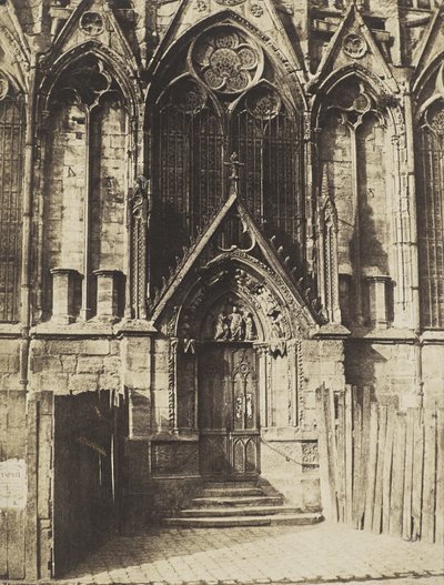 De Rode Deur, noordelijke portaal van de Kathedraal van Notre-Dame, Parijs door Charles Marville