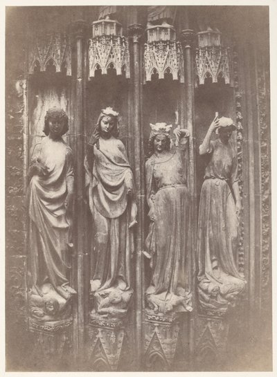 De Deugden Verpletteren de Ondeugden, Kathedraal van Straatsburg door Charles Marville