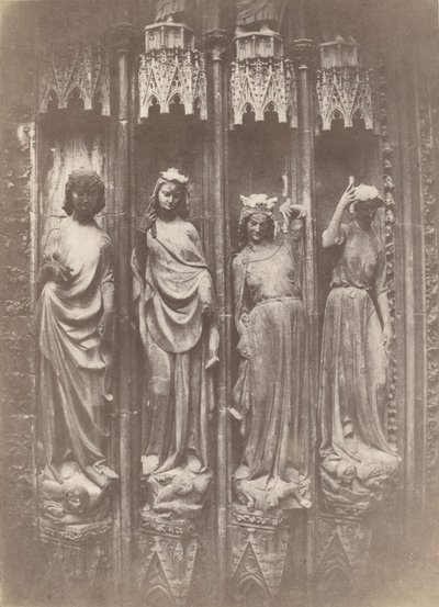 De Deugden Verpletteren de Ondeugden, Straatsburgse Kathedraal, 1853 door Charles Marville
