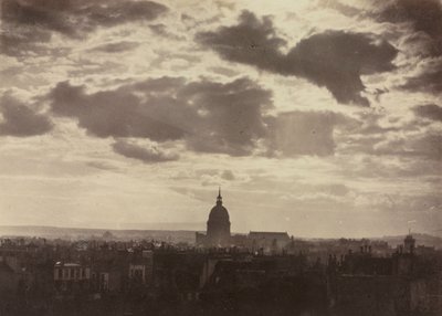Zonder titel Wolkenstudie met Les Invalides, 1860 door Charles Marville