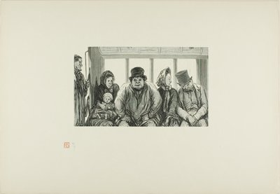 Interieur van een Bus door Charles Maurand