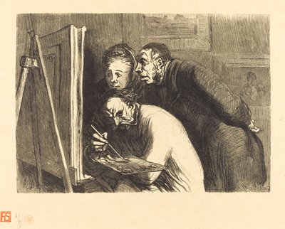 Schilders en Burgers door Charles Maurand after Honoré Daumier