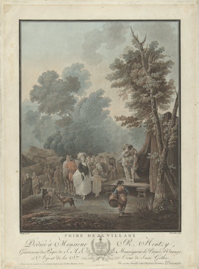 Dorpsfeest door Charles Melchior Descourtis