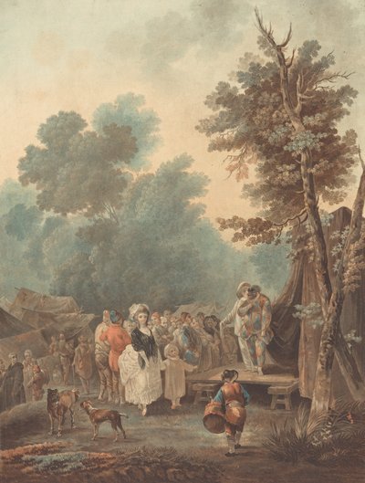 Dorpskermis door Charles Melchior Descourtis