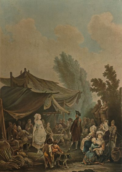 La Noce De Village, Dorpsbruiloft door Charles Melchior Descourtis