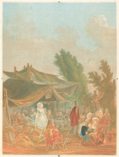 Noce de Village, 1785 door Charles Melchior Descourtis