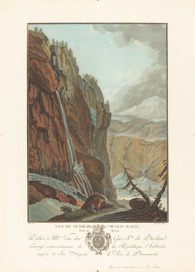 Vue du Schild-Wald-Bach prise en Hyver door Charles Melchior Descourtis
