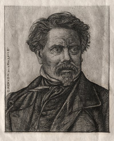 Benjamin Fillon, man van letters, 1862 door Charles Meryon