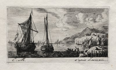 Calais - Vlissingen boten door Charles Meryon