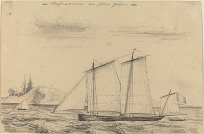 Chasse-maree au plus pres door Charles Meryon