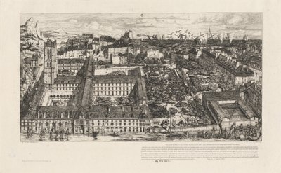 Collège Henri IV, Parijs, of Lycée Napoléon door Charles Meryon