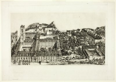 Collège Henry IV (of Lycée Napoléon), Parijs door Charles Meryon
