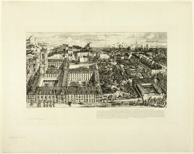 Collège Henry IV (of Lycée Napoléon), Parijs door Charles Meryon