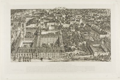 Collège Henry IV (of Lycée Napoléon), Parijs door Charles Meryon