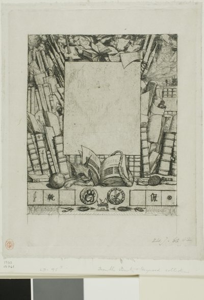 Ontwerp voor een lijst voor het portret van Armand Guéraud door Charles Meryon