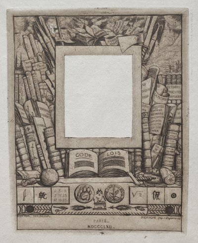 Ontwerp voor een Lijst voor het Portret van Armand Guéraud door Charles Meryon